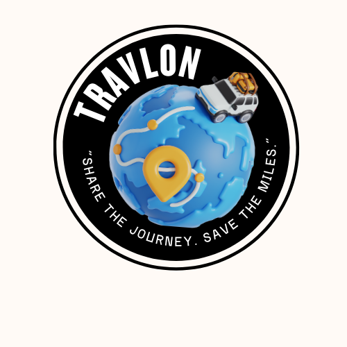 Ivory and Blue Bold Circle Travel and Tour Agency Logo